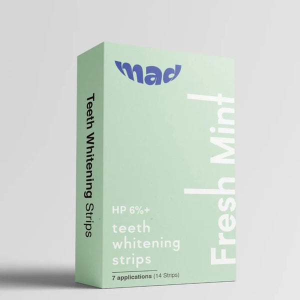 MAD Dental Pro White Strips + FREE MAD Teeth Whitening Foam AND MAD Teeth Whitening Powder (BEST SELLER))