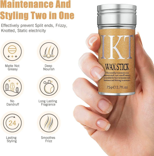 IKT Hair Wax Stick, Styling Wax for Smooth Wigs