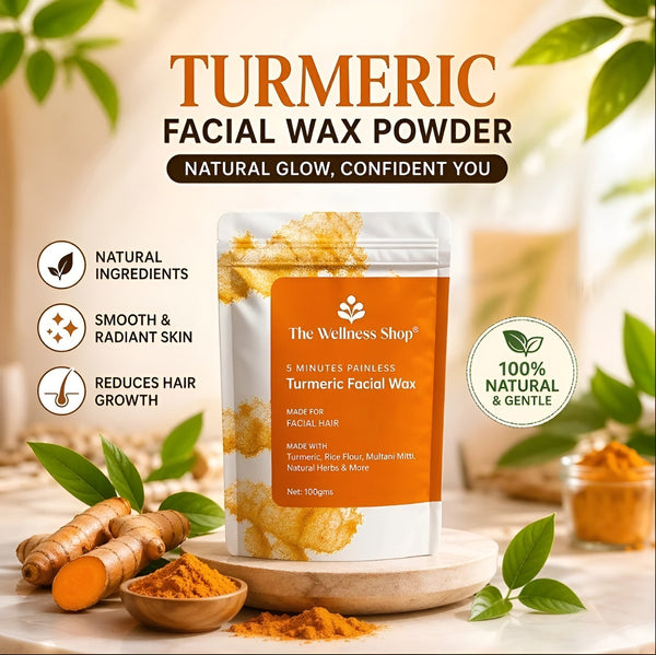 Turmeric Facial Wax - 5 Minutes Painless Herbal Wax Powder